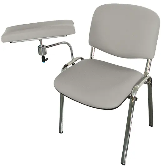 OZC - 01 židle odběrová s jednou područkou, koženka MONA 6 - koženka šedá